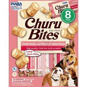 Inaba Foods Dog Churu Bites - пилешко със сьомга 8 x 12 г