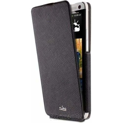 Pouzdro Puro flipové Ultra Slim HTC One (M7) černé