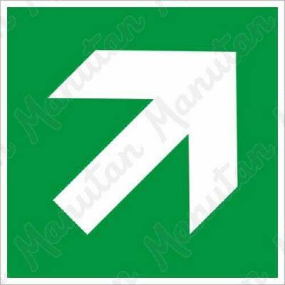 Šipka šikmá, plast 200 x 200 x 1,1 mm, fotoluminiscenční
