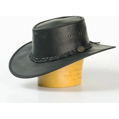 Pánský hladký kožený stetson Barmah hats černá