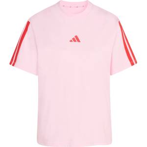 adidas Дамска тениска adidas Women's 3-Stripes SJ Tee B T-shirt - Clear Pink / Pure Ruby - размер XS (916-6784-0111)
