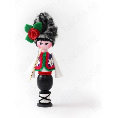 Дървена кукла момче с парфюм роза