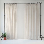 Linen Tales Бежова ленена лека завеса с примки Daytime, 250 x 130 cm - Linen Tales (LT-CURTDTIE-130x250-N)