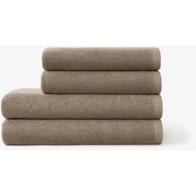 Goldea bavlněný froté ručník soft bez bordury šedohnědý 50 x 100 cm