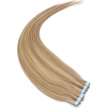 60cm Tape hair pu extension Tape in lidské vlasy remy přírodní/světlejší blond
