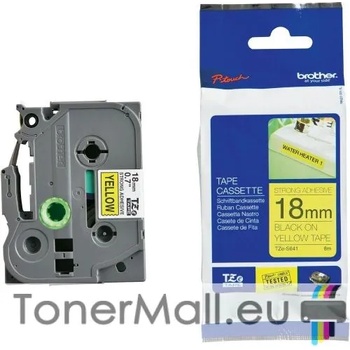 Image 1 of Brother Tape Black on Yellow Brother TZ-S641