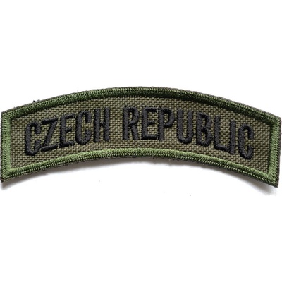 Nášivka domovenka oblúčik AČR CZECH REPUBLIC - olivová