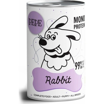 PAKA ZWIERZAKA PEPE Monoprotein Rabbit 400 g