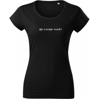 Malovaný kamínek Merch tričko Kdo si maluje nezlobí! černé