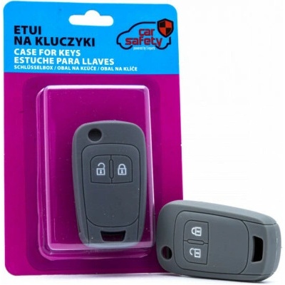 Kľúčenka Chevrolet Opel Vauxhall silikónový obal na kľúče šedá