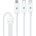 Ttec Кабел ttec - Trio, USB-A/USB-C/Lightning/Micro USB, 1.2 m, бял (8694470613925)
