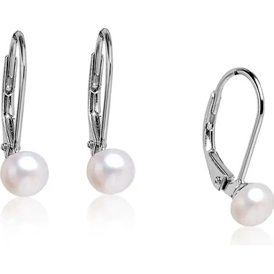 Lillian Vassago Stříbrné visací náušnice zdobené perlou LLVY-SER018W