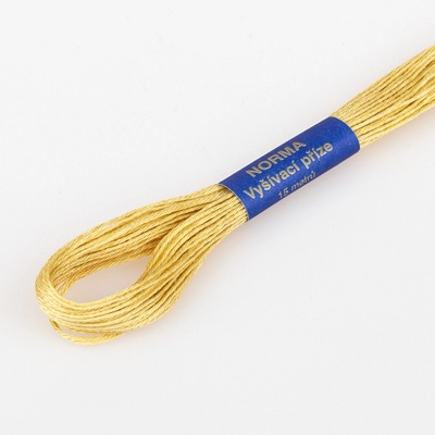 Niťárna Vyšívací příze NORMA / BAVLNKA 7222 žlutohnědá, jednobarevná, 1,5g/15m