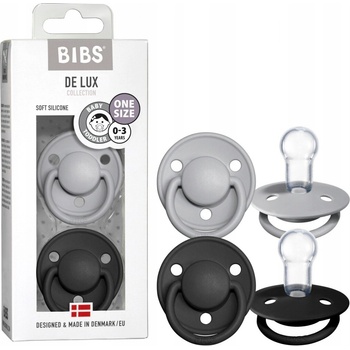 Bibs De Lux silikon 2 ks Cloud / black