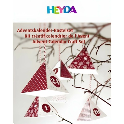 HEYDA Adventný kalendár krabičky červený 24 ks