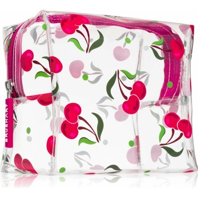BrushArt Accessories transparentní kosmetická taštička sweet cherry