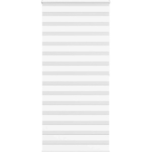 vidaXL Зеброва щора бял 110x200 см ширина на плата 105, 9 см полиестер (4014783)
