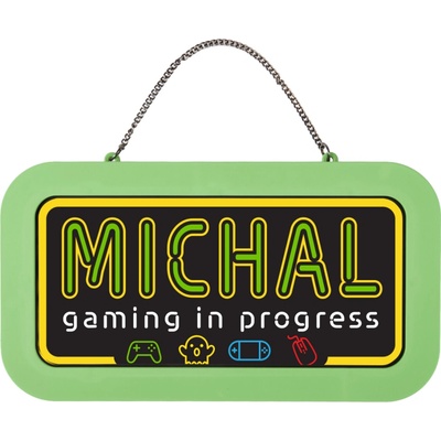 Neonová cedulka se jménem - Michal