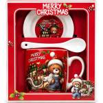 КОЛЕДНА ЧАША С ДРЪЖКА КАПАК И ЛЪЖИЦА МЕЧЕ С ПОДАРЪЦИ (И02-28129/3)