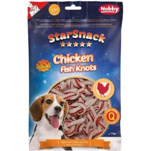 NOBBY Лакомство StarSnack Chicken Fish Knots - 57, 8% пиле и 30% риба, 70 гр, Германия - 50460