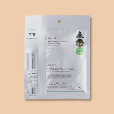 VT Cosmetics Dvojfázová posilňujúca maska na tvár s mikroihličkami Reedle Shot 700 2-Step Mask 1.5 g 25 g 1 ks