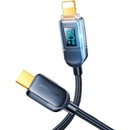 Joyroom s nabíjacím displejom, 1,2m, černý SCL020A4 USB C - LightninG 20W