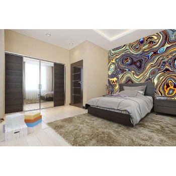 DIMEX ART s. r. o Самозалепваща се флизелинова фототапета абстрактен вълнообразен модел 375 x 250 см