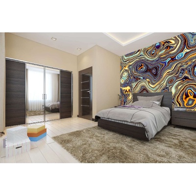 DIMEX ART Самозалепваща се флизелинова фототапета абстрактен вълнообразен модел 375 x 250 см