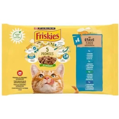 Friskies mp losos/tuniak/treska/sardinky 4x85 g