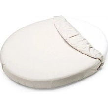 Petite&Mars Napínacie prestieradlo nepremokavé do oválnej postieľky Soft Dream Oval White 84x50