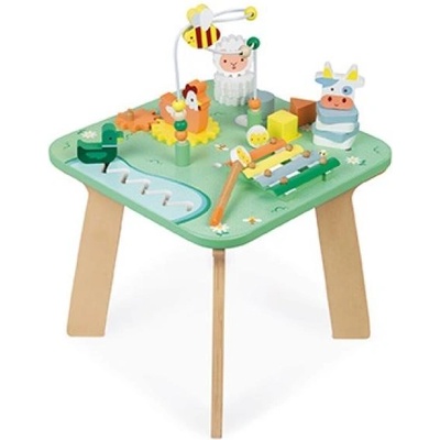 Janod Дървена моторна маса Ливада с активности