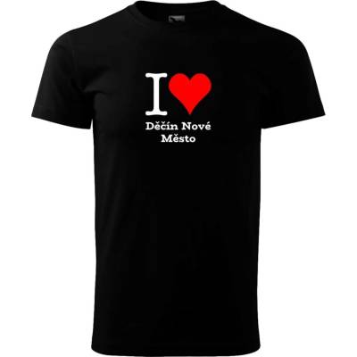 Tričko I love Děčín Nové Město černé