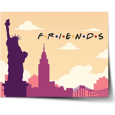 Sablio Plagát Seriál Priatelia FRIENDS Socha Slobody - 90x60 cm