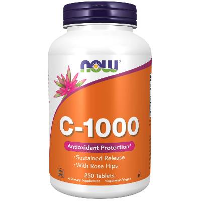 NOW Foods Vitamin C-1000 s postupným uvolňováním, 250 tablet