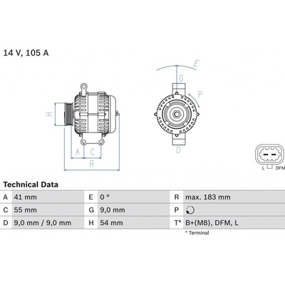 Alternátor BOSCH 0 986 084 190