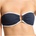 Seafolly Дамско бикини горнище Seafolly Women's Beach Bound Ring Front Bandeau Bikini top - True Navy - размер 42 (EU) (150-4244-0416)