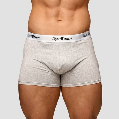 GymBeam pánské boxerky Essentials 3 Pack Grey šedá – Zboží Dáma