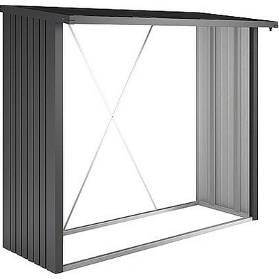 Biohort Dřevník Woodstock 229 x 102 x 199 cm tmavě šedá metalíza