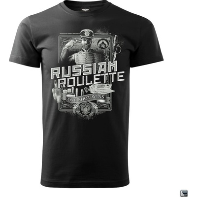 Triko Mars and Arms Ruská ruleta čierne