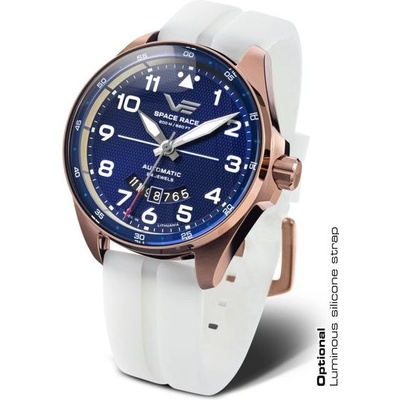 Vostok Europe YN55/325B746S Bílý silikonový řemínek luminiscenční
