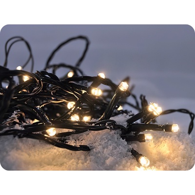 Solight LED vonkajšia vianočná reťaz 400 LED 20m prívod 5m 8 funkcií IP44 teplá biela 1V07-WW-1