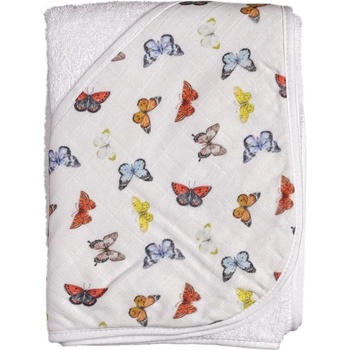 Kikko Bambusová froté osuška s kapucí XKKO BMB 90x90 Butterflies