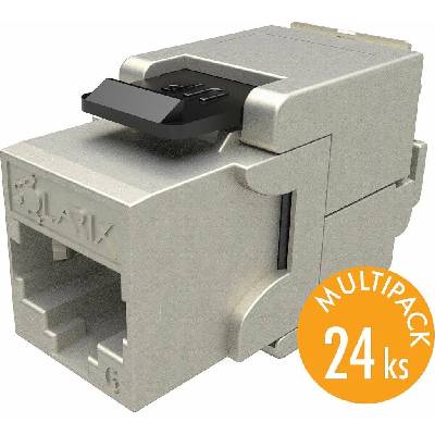 Solarix MULTIPACK 24 ks - keystone CAT6 STP RJ45 samořezný SXKJ-6-STP-BK-SA