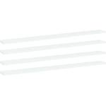 vidaXL Рафтове за етажерка, 4 бр, бели, 100x10x1, 5 см, ПДЧ (805362)