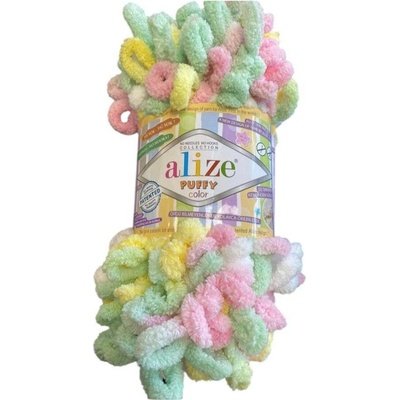 Puffy color pletení bez jehlic/háčku