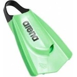 arena Powerfin Pro II swimming pool training fins, swimming fins for adults, fins made of 100% silicone, comfortable short fins for the swimming pool, 38-39, green, lime - 006151-130-6-7