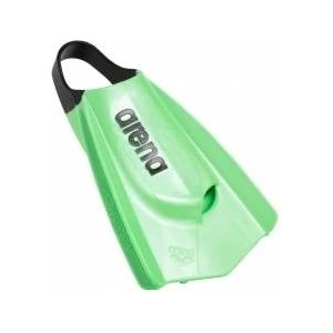 arena Powerfin Pro II swimming pool training fins, swimming fins for adults, fins made of 100% silicone, comfortable short fins for the swimming pool, 38-39, green, lime - 006151-130-6-7