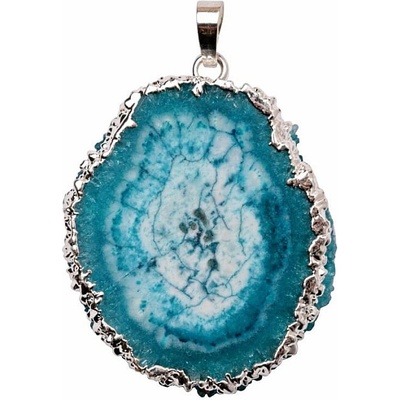 Nefertitis Sluneční křišťál řez krápníkem přívěsek tyrkysový NF45606