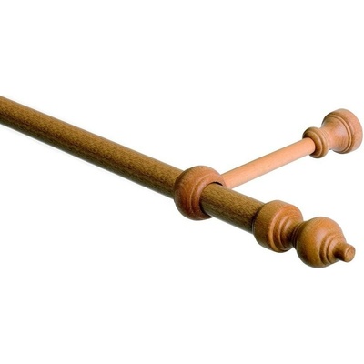 OK-GarnýžeCZ Garnýž jednořadá 28mm jasný dub 290 cm do stěny / na tunýlek - bez kroužků