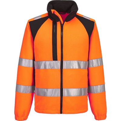 Portwest hi-vis wx2 cd807 eco / Полар светлоотразителен суитшърт - hv оранжев/черен xl (cd807obrxl)